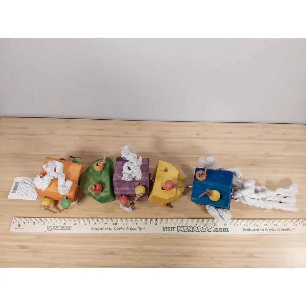 Caitec Featherland Large Bird Parrot Chewing Toy Wooden Block Loaded Dice XL